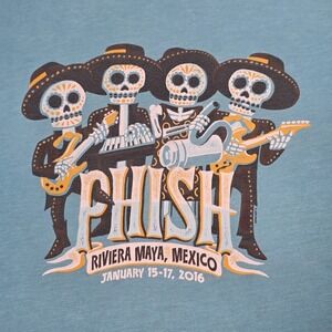 Phish Riviera Maya Mexico January 2016 Blue T Shirt Size Large